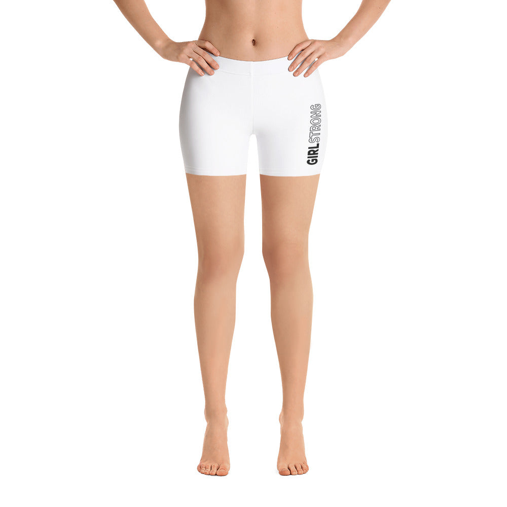 Fashionable high-waist white female shorts-girlstronginc.com