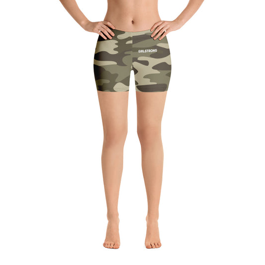 Sporty women's camo print shorts for active fashion enthusiasts-girlstronginc.com