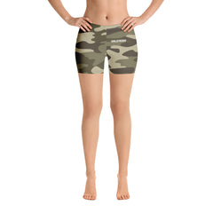Sporty women's camo print shorts for active fashion enthusiasts-girlstronginc.com