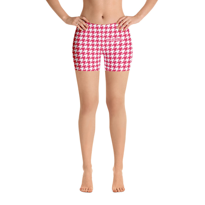 Women's shorts with a chic houndstooth design-girlstronginc.com