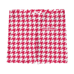 ELEVATED ESSENTIALS, THE PERFECT SPORT SHORTS RED HOUNDSTOOTH