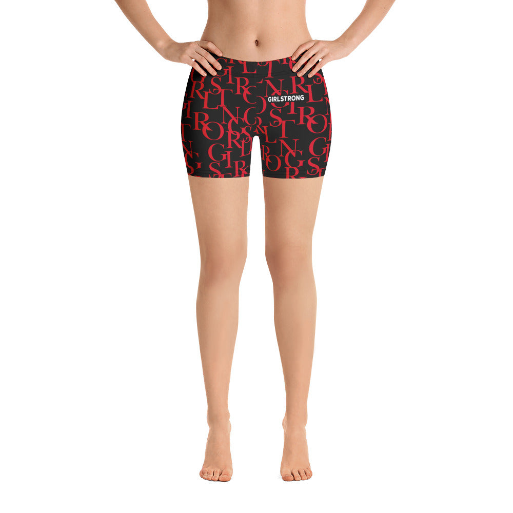 Trendy printed sporty shorts for active women-girlstronginc.com