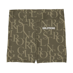 ELEVATED ESSENTIALS, THE PERFECT SPORT SHORTS ARMY GREEN GIRLSTRONG
