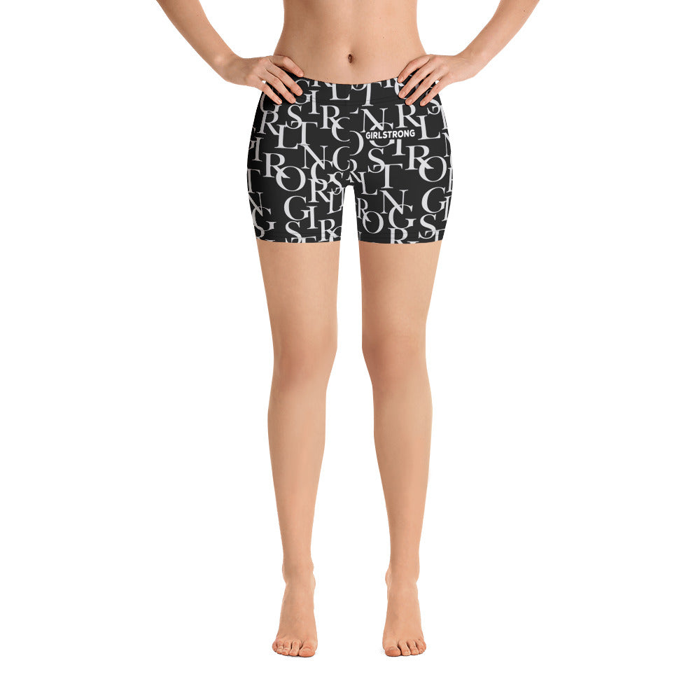 Sporty black and white shorts for women in trendy and stylish prints-girlstronginc.com