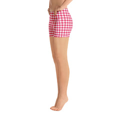 ELEVATED ESSENTIALS, THE PERFECT SPORT SHORTS RED HOUNDSTOOTH