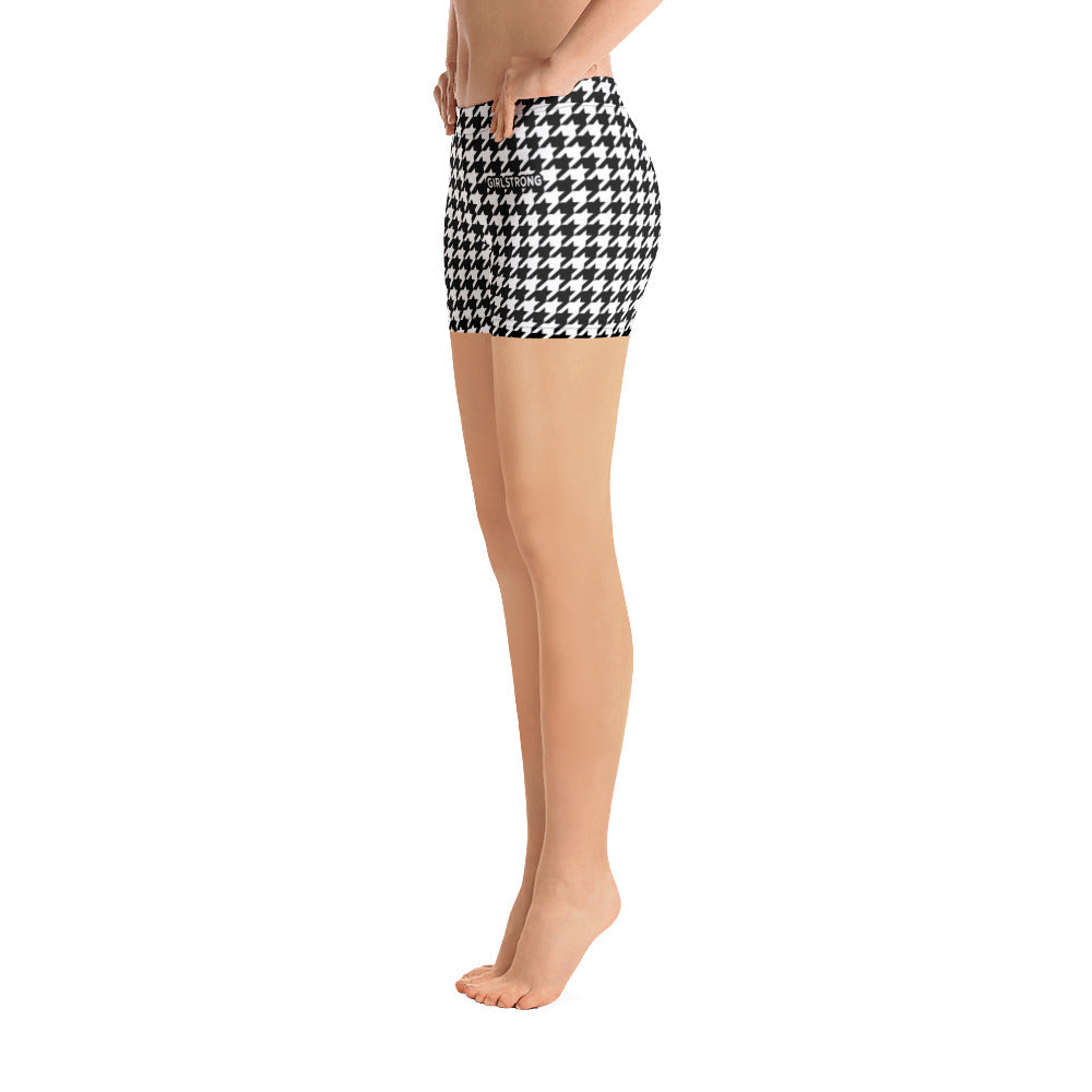 ELEVATED ESSENTIALS, SLIM AND SCULPT BLACK WHITE HOUNDSTOOTH