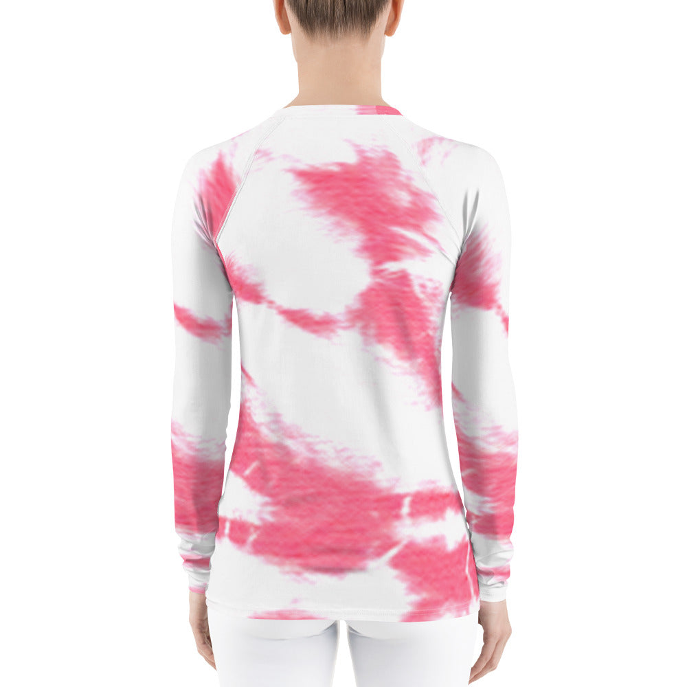 UPF 50 LONG SLEEVES RASHGUARD PINK TIE DYE