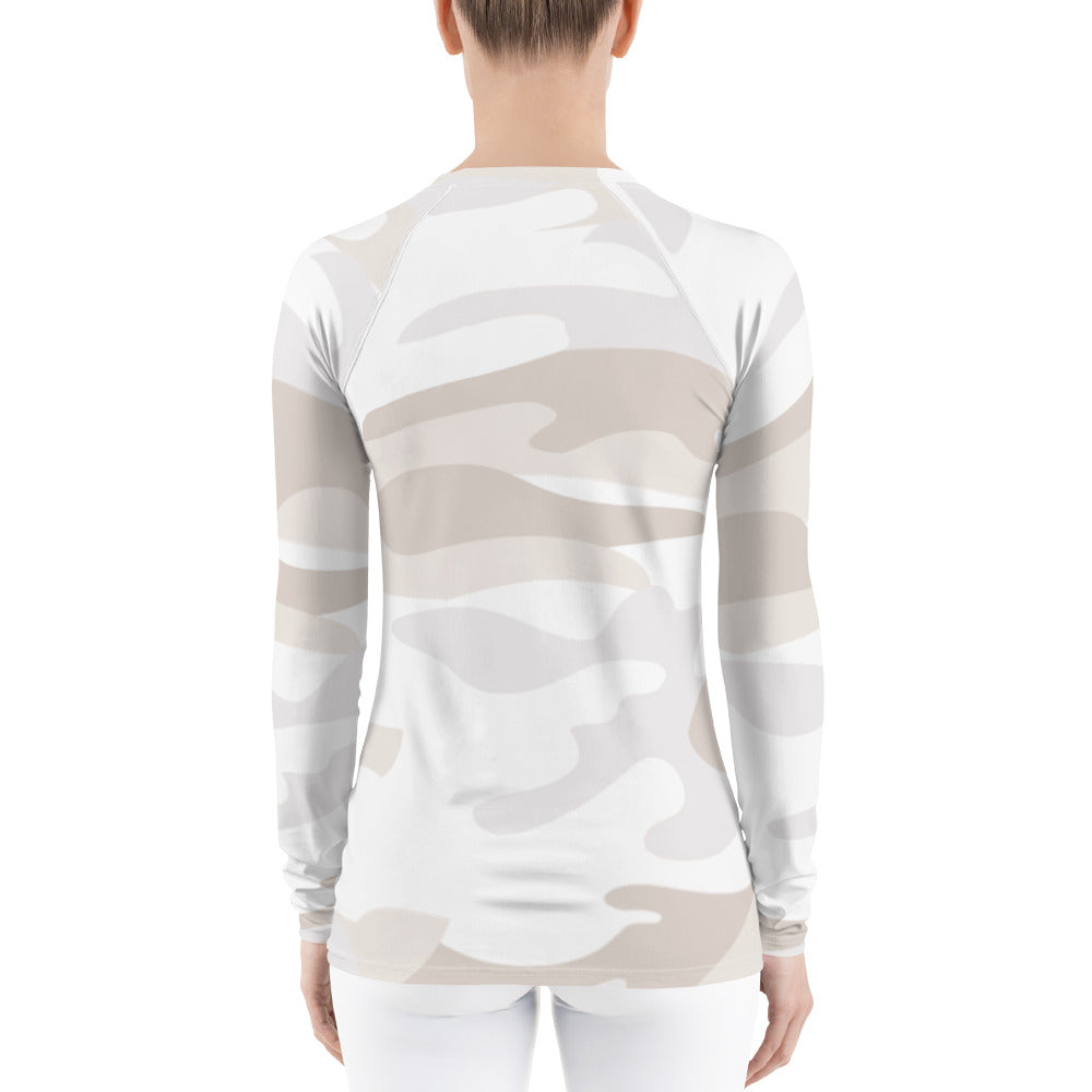 UPF 50 LONG SLEEVES RASHGUARD WHITE CAMO