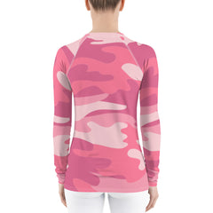 WATERSIDE UPF LONG SLEEVES RASH GUARD PINK CAMO
