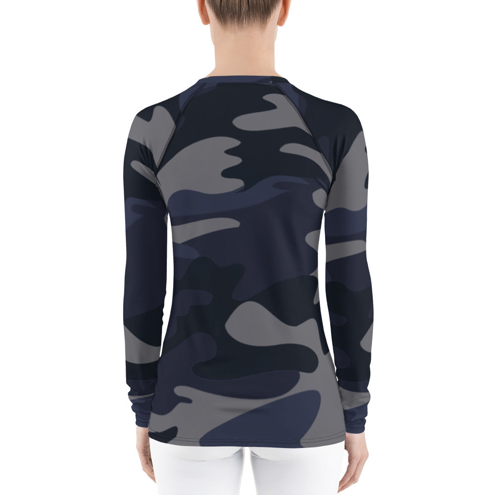 UPF 50 LONG SLEEVES RASHGUARD NAVY CAMO