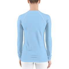 WATERSIDE UPF LONG SLEEVES RASH GUARD NEON SKY BLUE
