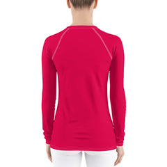 WATERSIDE UPF LONG SLEEVES RASH GUARD NEON CHERRY RED