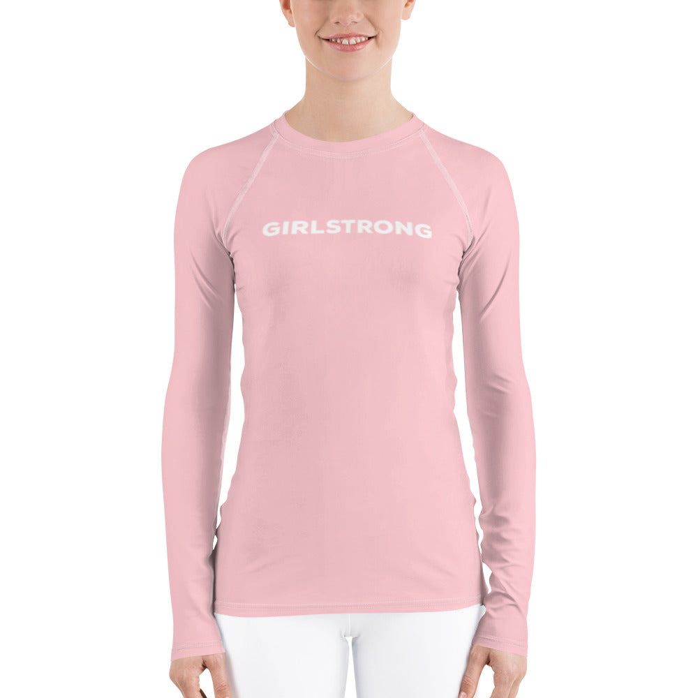Comfortable and breathable women's long sleeve rash guard-girlstronginc.com
