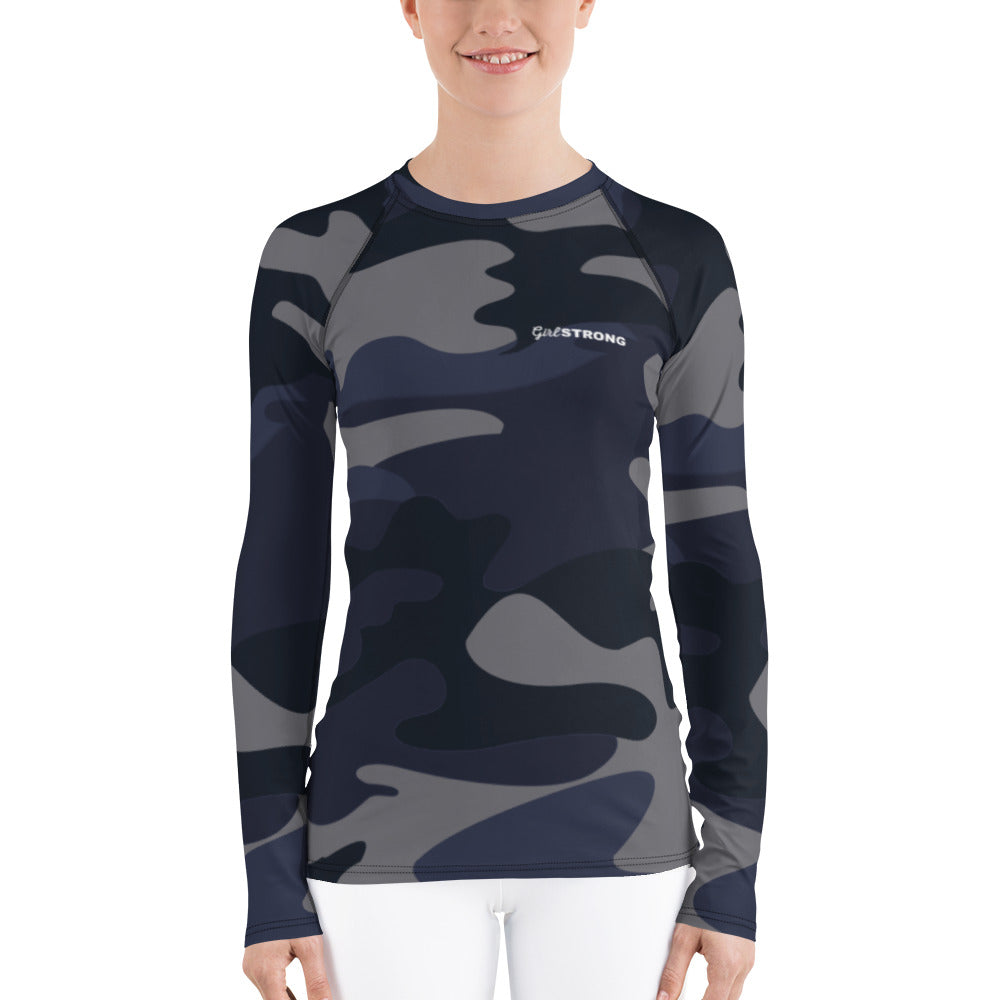Lightweight camouflage long sleeves rash guard for water sports-girlstronginc.com