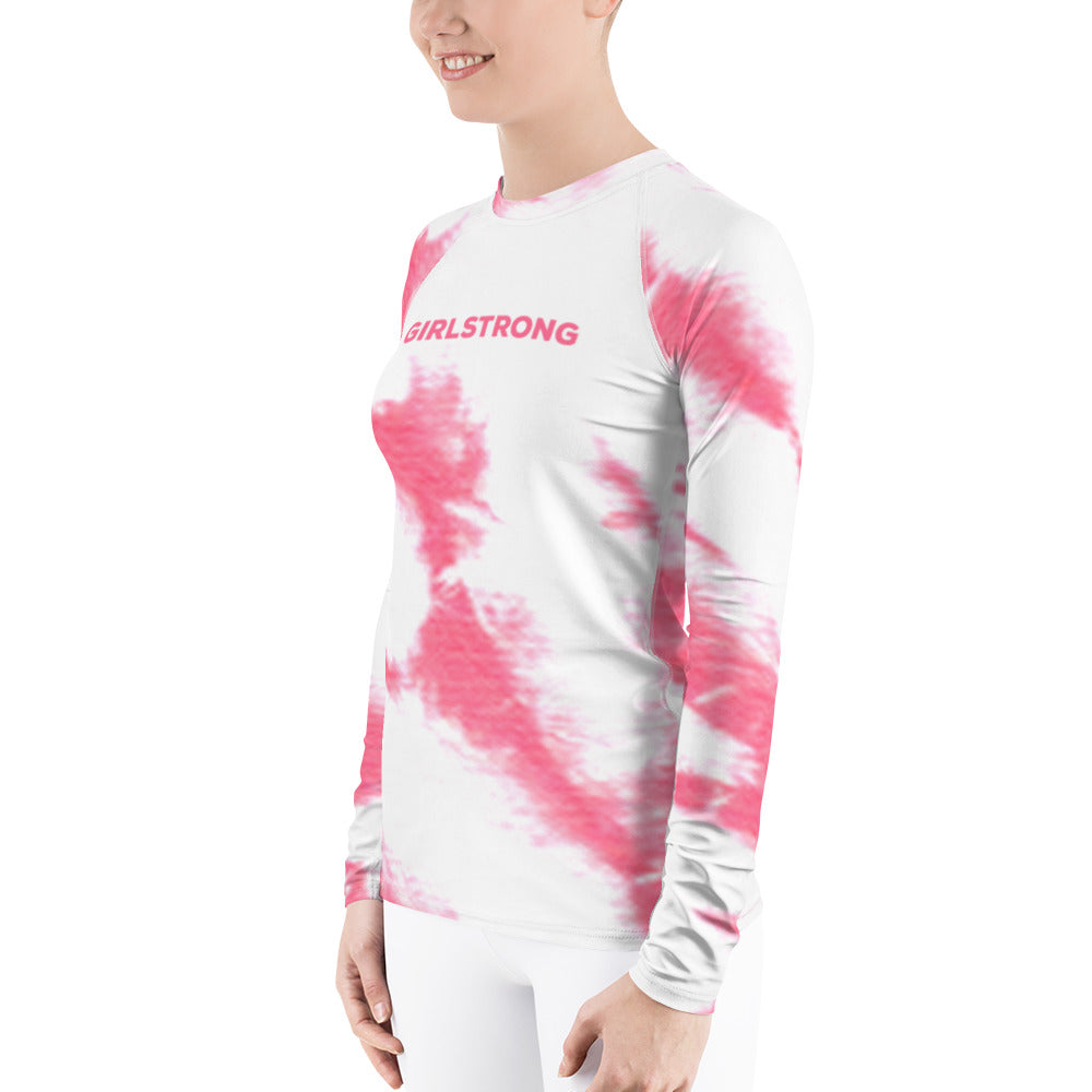 UPF 50 LONG SLEEVES RASHGUARD PINK TIE DYE