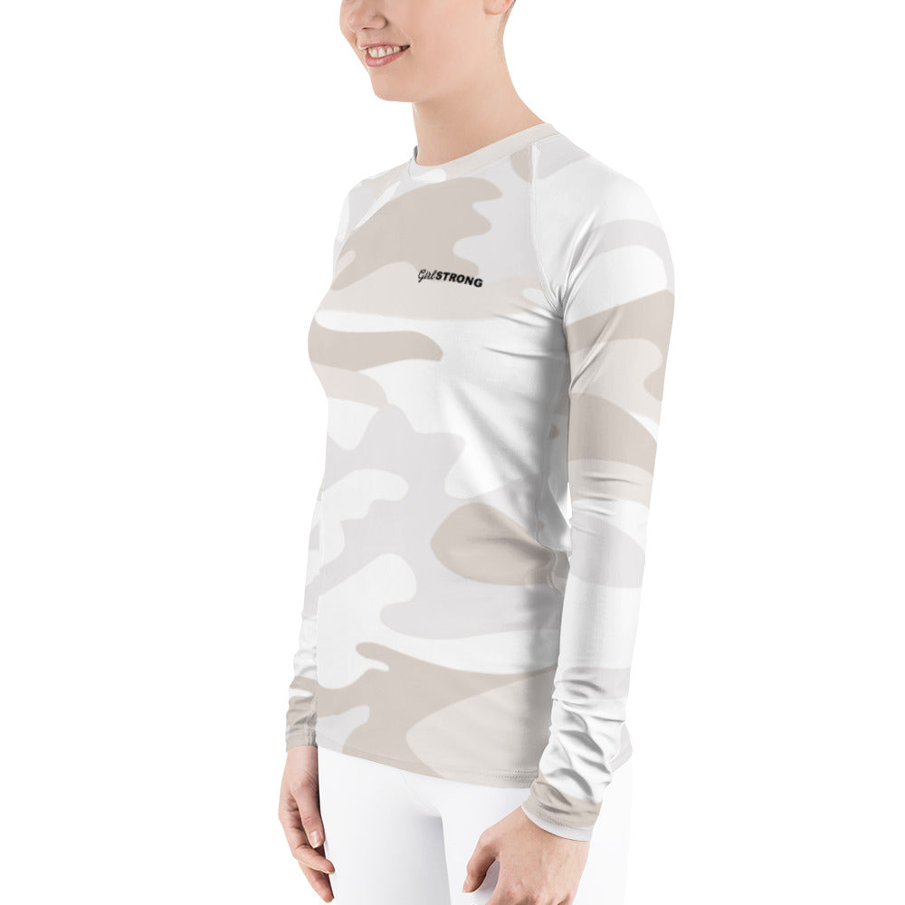 UPF 50 LONG SLEEVES RASHGUARD WHITE CAMO