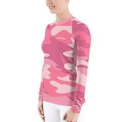 WATERSIDE UPF LONG SLEEVES RASH GUARD PINK CAMO
