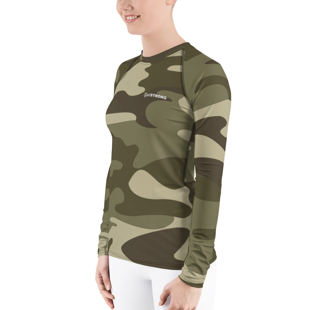 UPF 50 LONG SLEEVES RASHGUARD GREEN CAMO