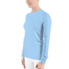 WATERSIDE UPF LONG SLEEVES RASH GUARD NEON SKY BLUE
