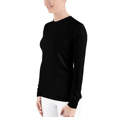 WATERSIDE UPF LONG SLEEVES RASH GUARD BLACK