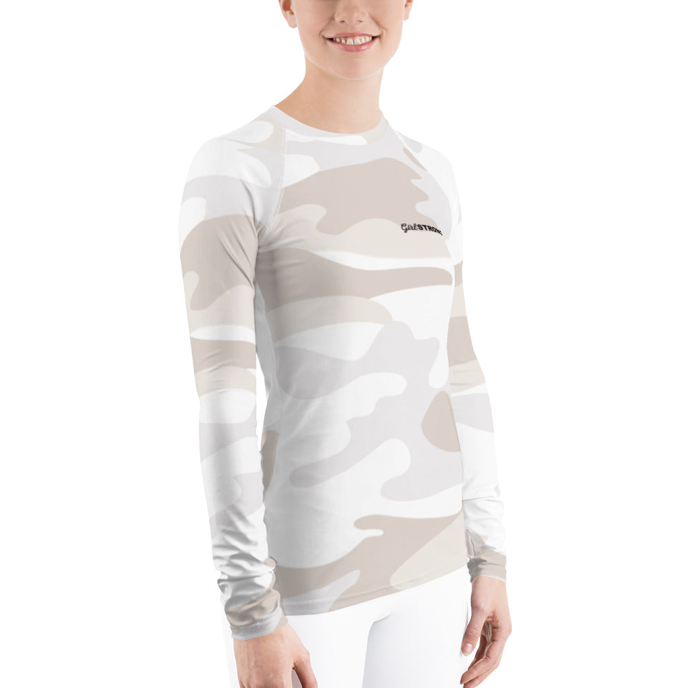 UPF 50 LONG SLEEVES RASHGUARD WHITE CAMO
