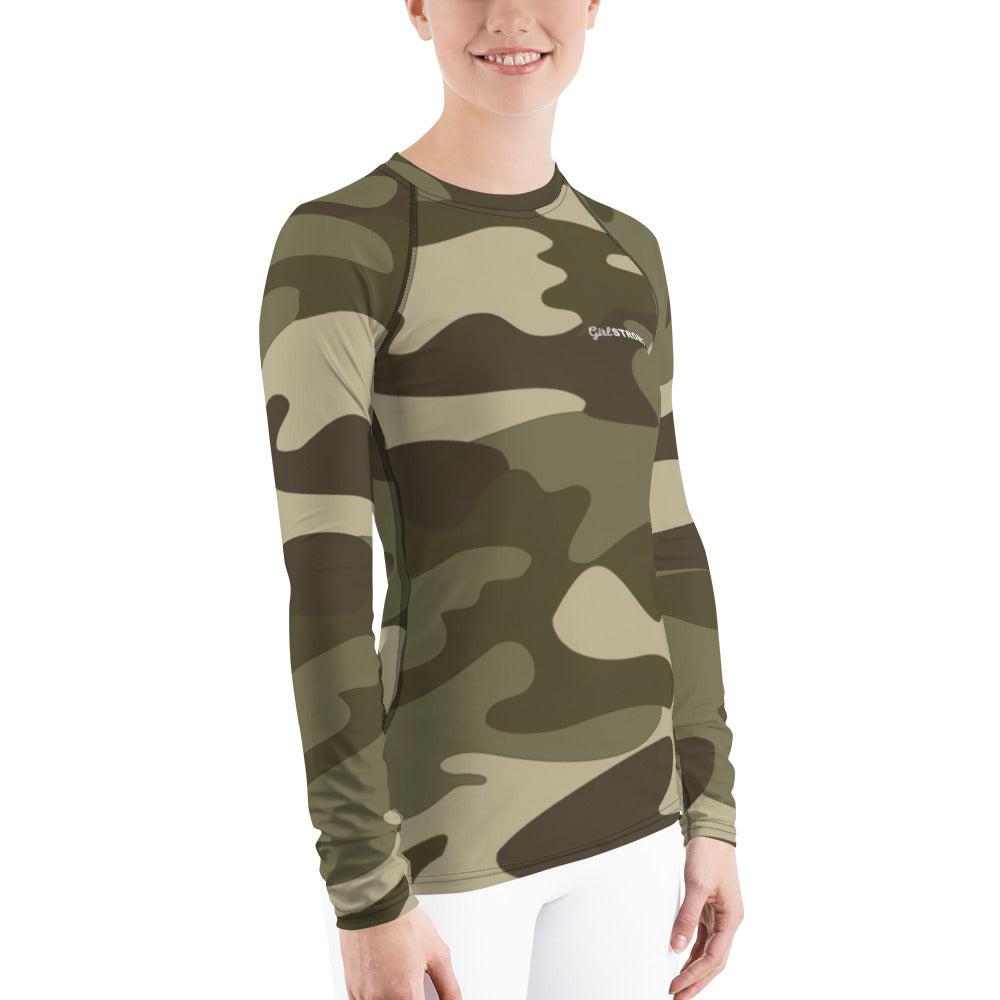UPF 50 LONG SLEEVES RASHGUARD GREEN CAMO