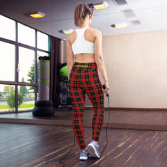 ELEVATED ESSENTIALS, THE PERFECT HIGH WAISTBAND LEGGING VINTAGE PLAID RED AND BLACK