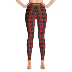 ELEVATED ESSENTIALS, THE PERFECT HIGH WAISTBAND LEGGING VINTAGE PLAID RED AND BLACK