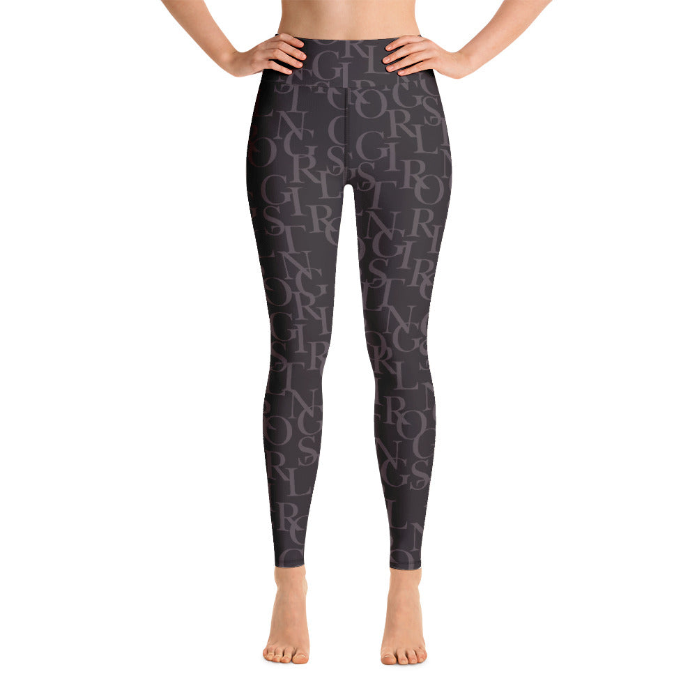 Trendy printed high waist leggings for active women-girlstronginc.com