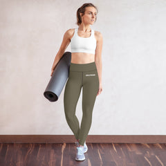 ELEVATED ESSENTIALS, THE PERFECT HIGH WAISTBAND LEGGING ARMY GREEN