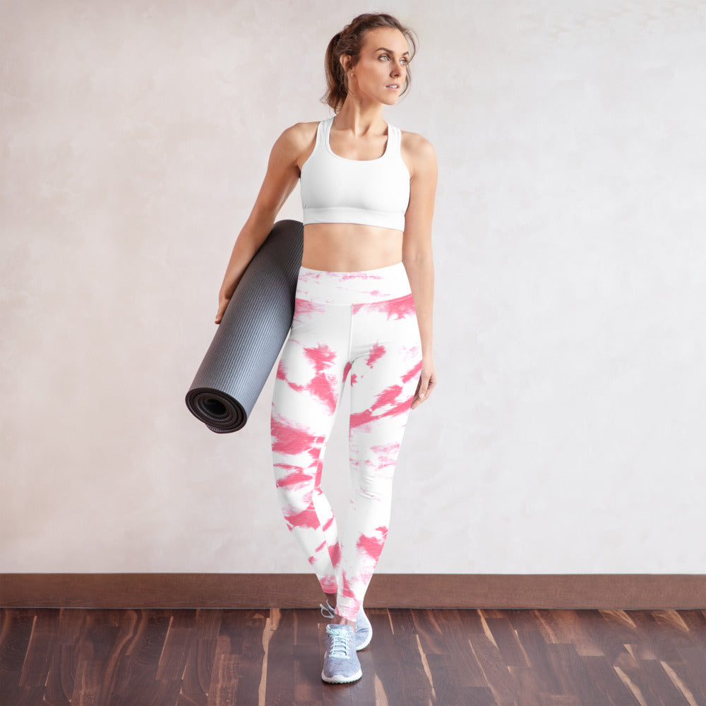 ELEVATED ESSENTIALS, THE PERFECT HIGH WAISTBAND LEGGING PINK TIE DYE