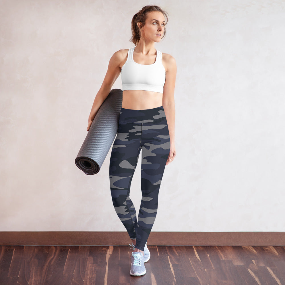 ELEVATED ESSENTIALS, THE PERFECT HIGH WAISTBAND LEGGING NAVY CAMO