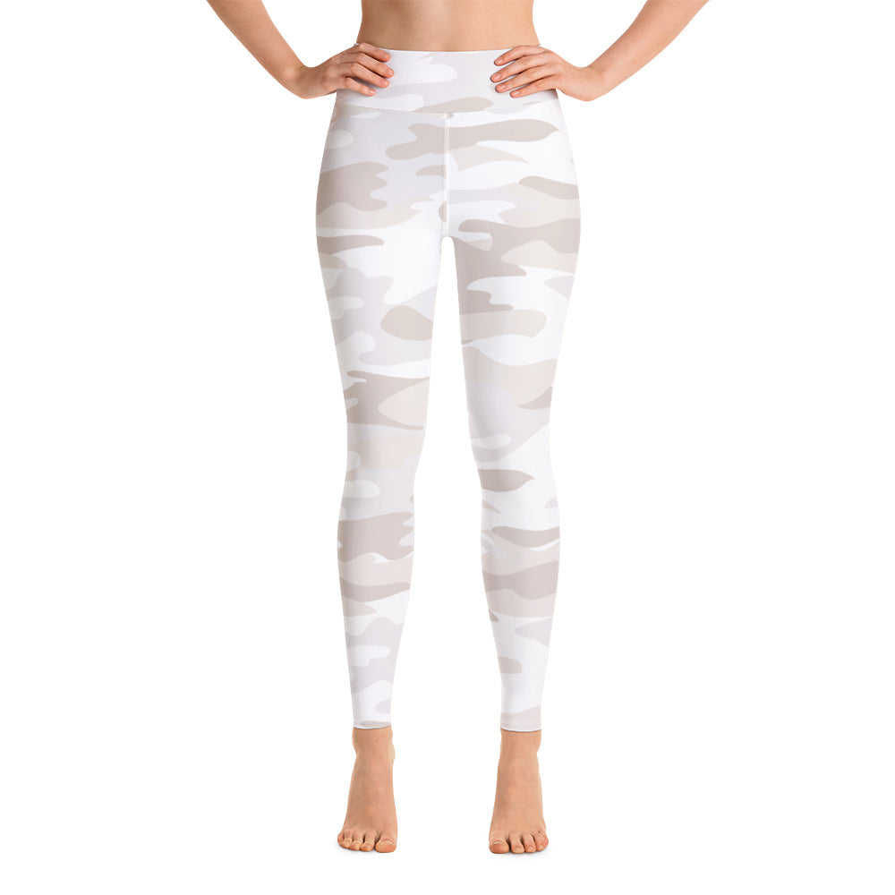 High-waisted camo print leggings for women in trendy sportswear-girlstronginc.com