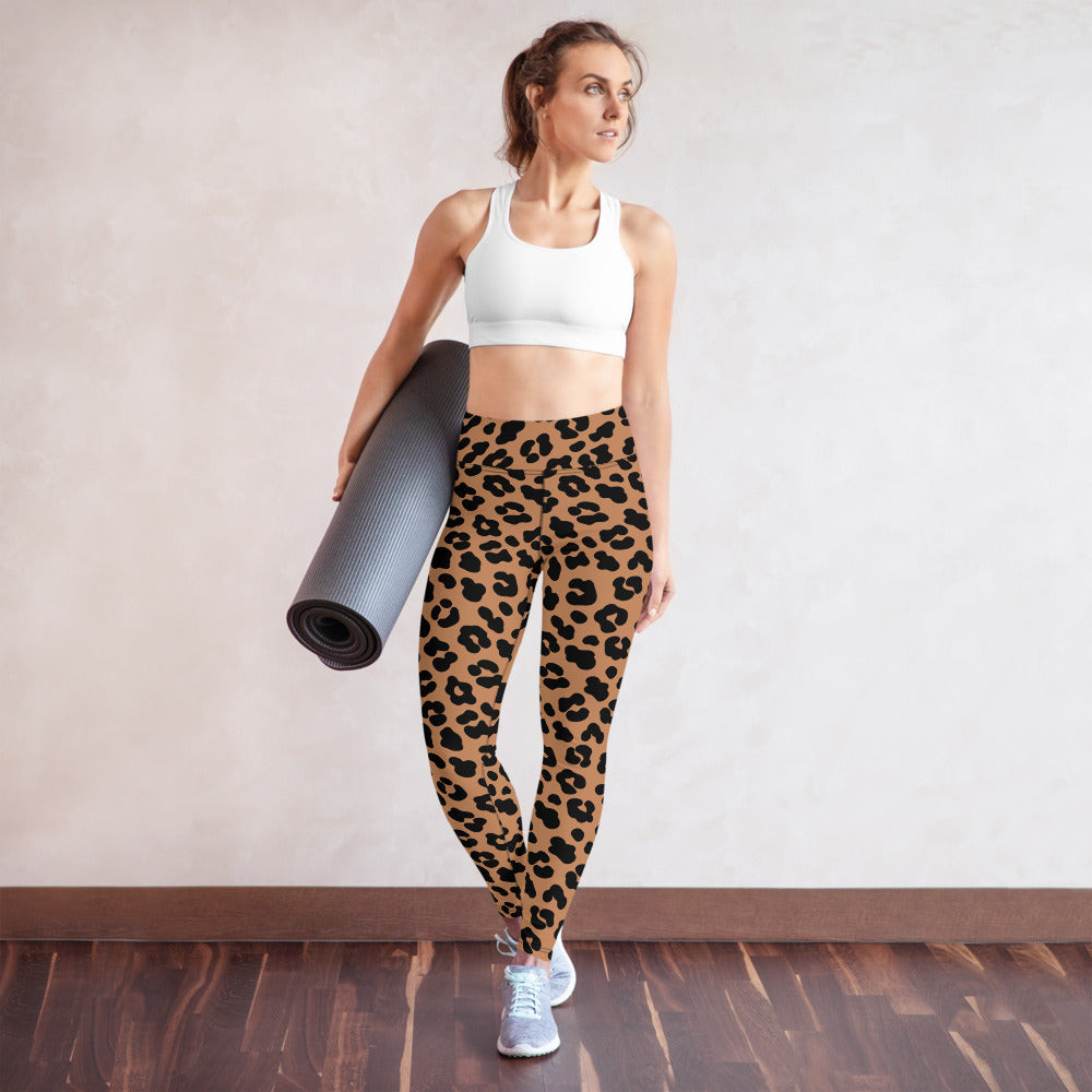 High waist women's leopard print leggings- – GIRLSTRONG INC