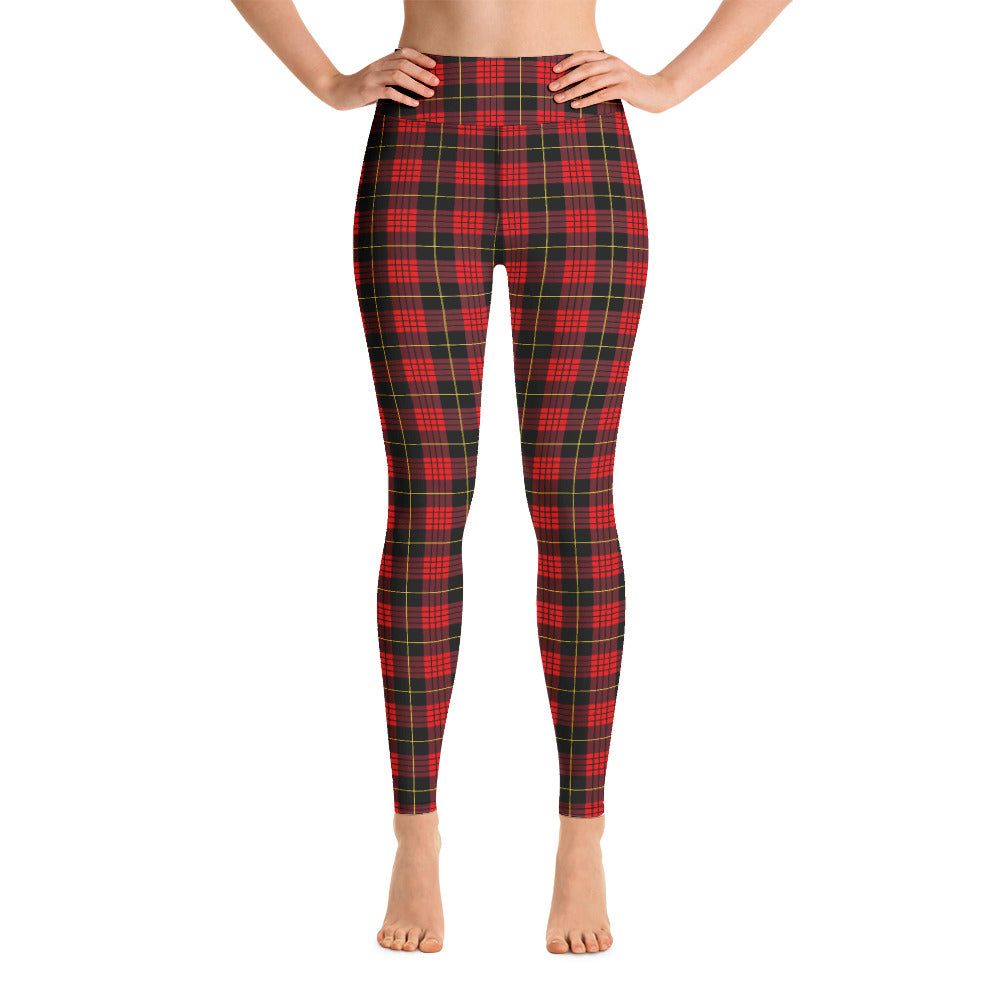High waist vintage plaid leggings for women - Retro-inspired fashion-girlstronginc.com