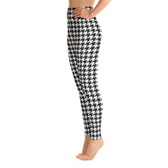 ELEVATED ESSENTIALS, THE PERFECT HIGH WAISTBAND LEGGING BLACK WHITE HOUNDSTOOTH