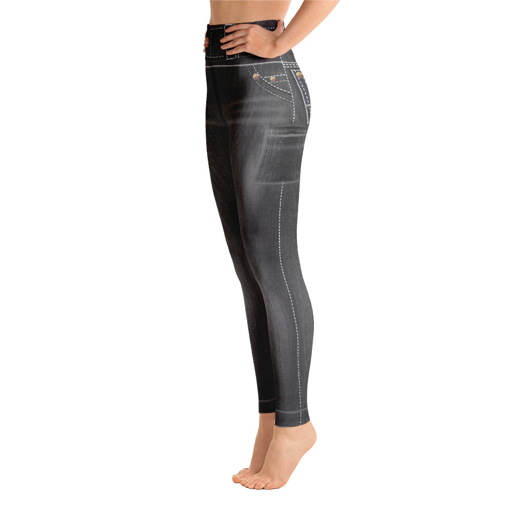Elevated Essentials, The Perfect High Waistband Faded Black Jeans Legging