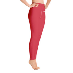 ELEVATED ESSENTIALS, THE PERFECT HIGH WAISTBAND LEGGING RED