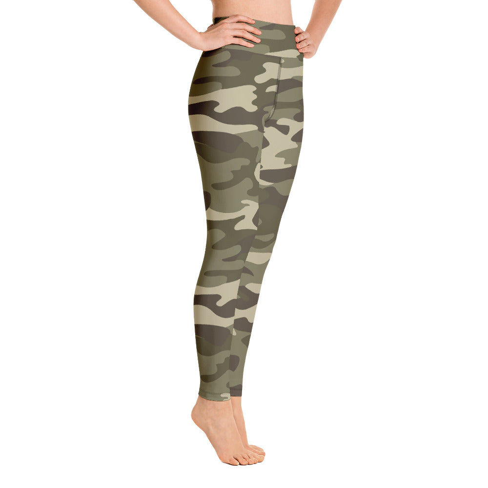 ELEVATED ESSENTIALS, THE PERFECT HIGH WAISTBAND LEGGING GREEN CAMO