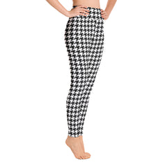 ELEVATED ESSENTIALS, THE PERFECT HIGH WAISTBAND LEGGING BLACK WHITE HOUNDSTOOTH
