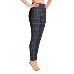 ELEVATED ESSENTIALS, THE PERFECT HIGH WAISTBAND LEGGING VINTAGE PLAID NAVY AND BLACK
