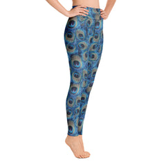ELEVATED ESSENTIALS, THE PERFECT HIGH WAISTBAND LEGGING PEACOCK PRINT