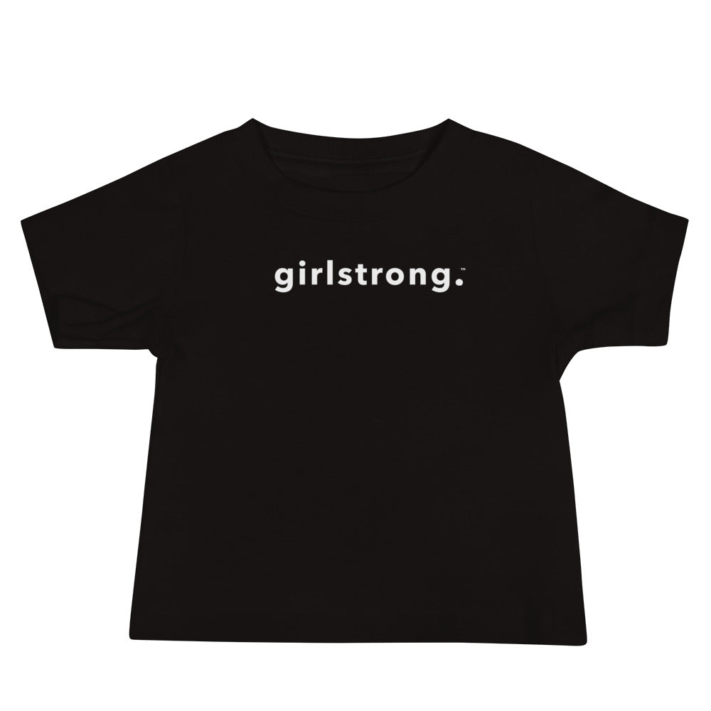 Trendy toddler tee with girlstrong print- girlstronginc.com