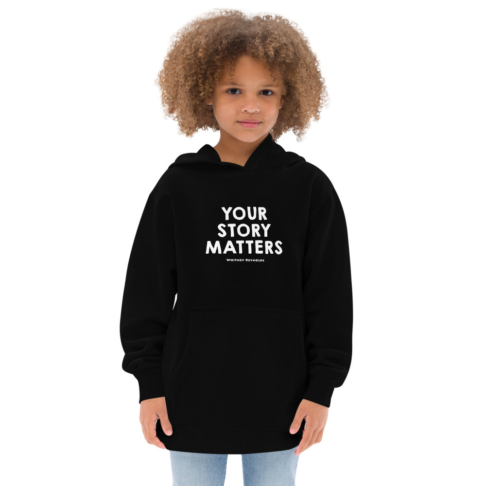 FAVORITE KIDS HOODIE BLACK - YOUR STORY MATTERS. WHITNEY REYNOLDS