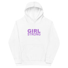 Trendy girlstrong print hoodie for fashionable children-girlstronginc.com