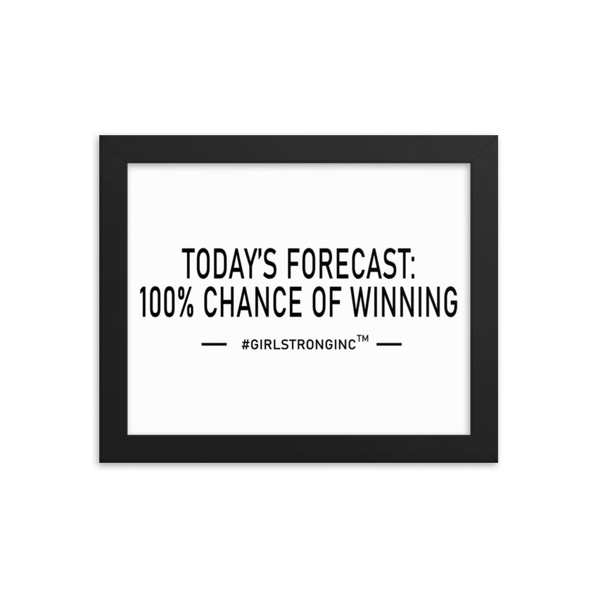 Framed wall art with inspirational quote-girlstronginc.com