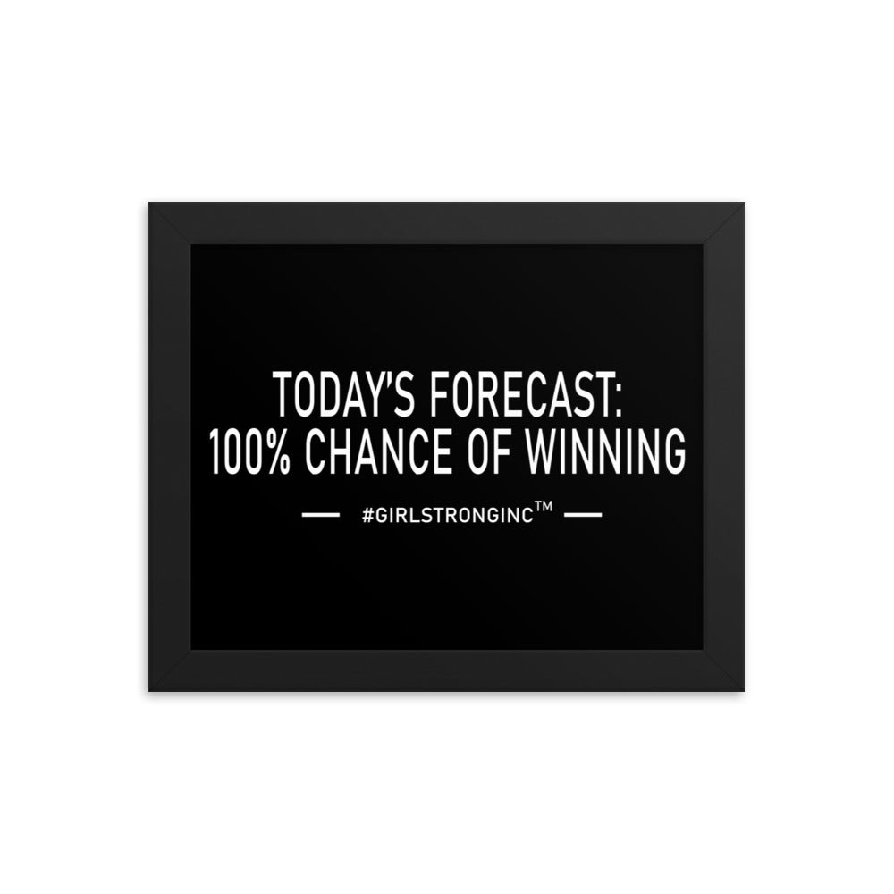 High-quality framed poster with motivational quote-girlstronginc.com