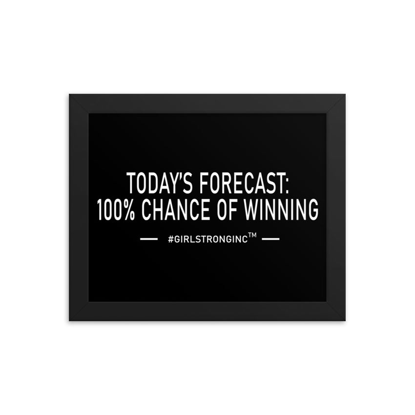 High-quality framed poster with motivational quote-girlstronginc.com