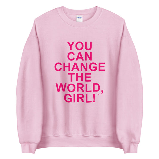 You Can Change the World' Girl Sweatshirt pink