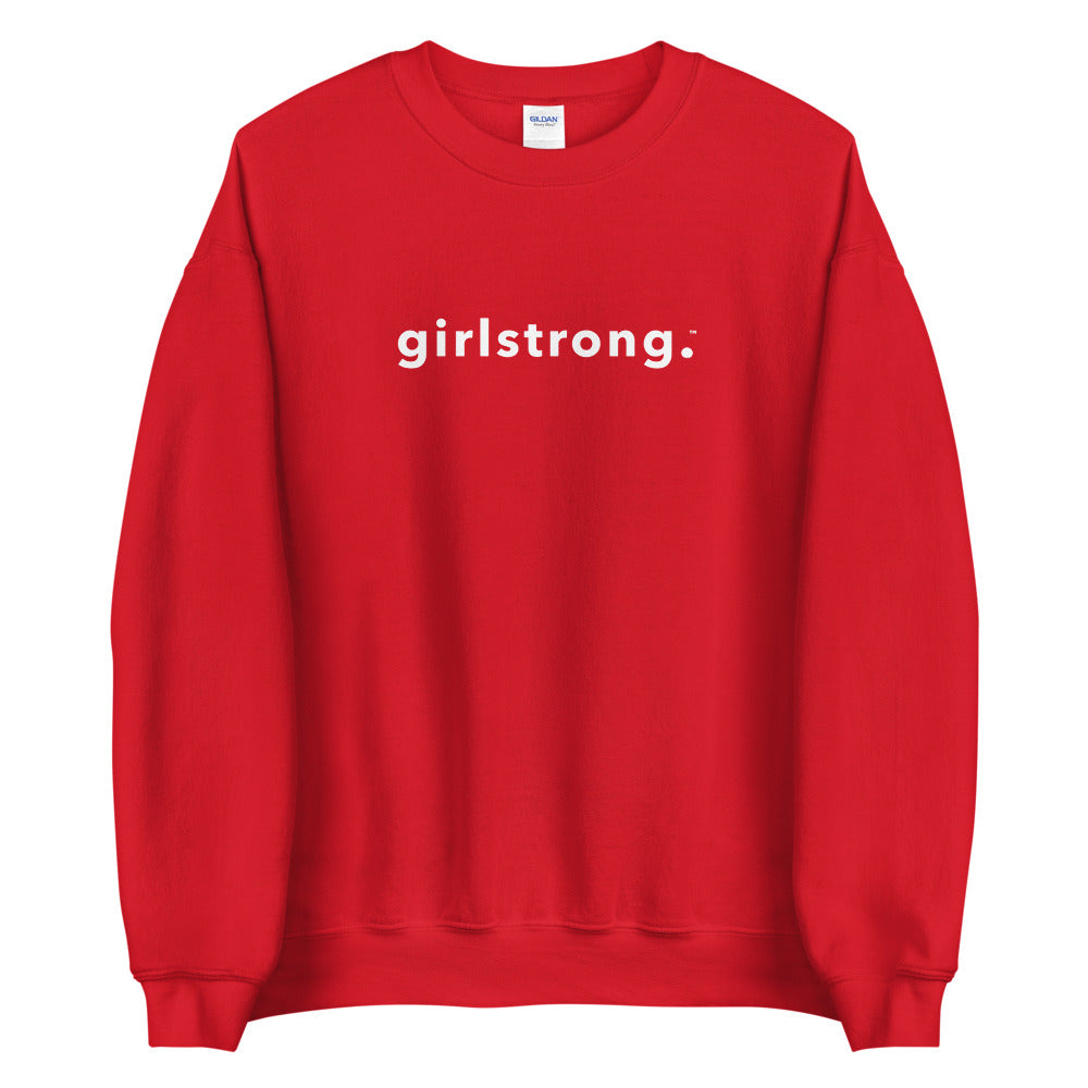 girlstrong red sweatshirt